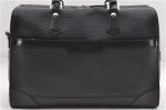 Auth Louis Vuitton Epi Sac De Ville Burgiere 2Way Boston Bag M42392 Black 2883E Online now