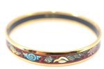 Authentic HERMES Email PM Bangle Shell Motif Gold Red  J0789 Sale