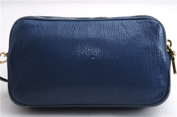 Authentic MIU MIU Leather Hand Pouch Purse 5ARH02 Blue Box 5412E Online Hot Sale