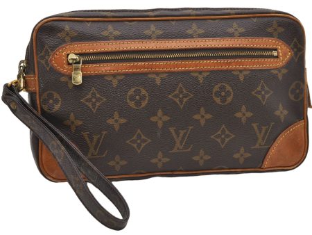 Auth Louis Vuitton Monogram Marly Dragonne GM Clutch Hand Bag M51825 LV 6638D Discount