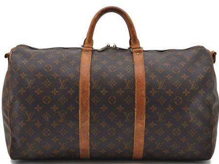 Auth Louis Vuitton Monogram Keepall Bandouliere 50 Boston Bag M41416 LV 4610D Online Hot Sale