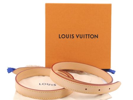 Authentic Louis Vuitton Leather Shoulder Strap 24.8  Beige LV Box 0114E Online Hot Sale