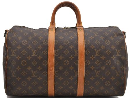 Auth Louis Vuitton Monogram Keepall Bandouliere 45 Boston Bag M41418 LV 4804D Online Sale