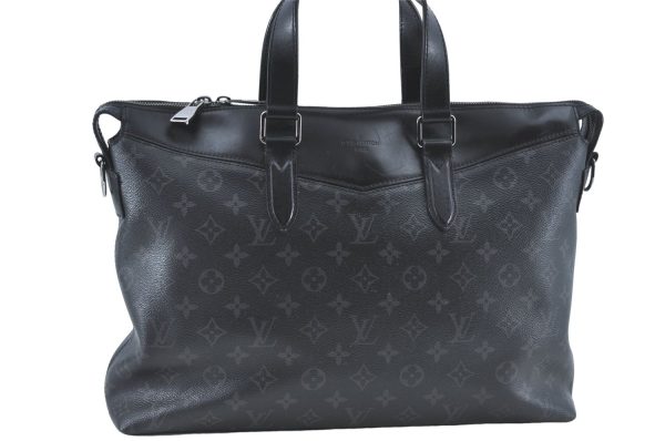 Auth Louis Vuitton Monogram Eclipse Briefcase Explorer Black M40566 LV J1849 Cheap