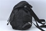 Authentic PRADA Nylon Leather Backpack Black J2113 Discount