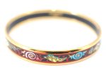 Authentic HERMES Email PM Bangle Shell Motif Gold Red  J0789 Sale