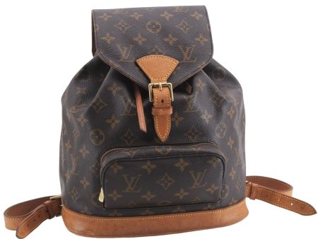 Authentic Louis Vuitton Monogram Montsouris MM Backpack M51136 LV 1341E Sale