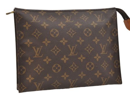 Auth Louis Vuitton Monogram Poche Toilette 26 Cosmetics Pouch M47542 LV 5492E Sale