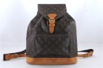 Authentic Louis Vuitton Monogram Montsouris GM Backpack M51135 LV 8858C Sale