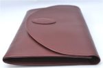 Auth Cartier Must de Cartier Clutch Hand Bag Purse Leather Bordeaux Red J1215 Hot on Sale