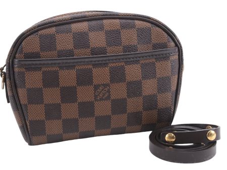 Authentic Louis Vuitton Damier Pochette Ipanema Waist Bag XS N51296 LV 5401E Sale