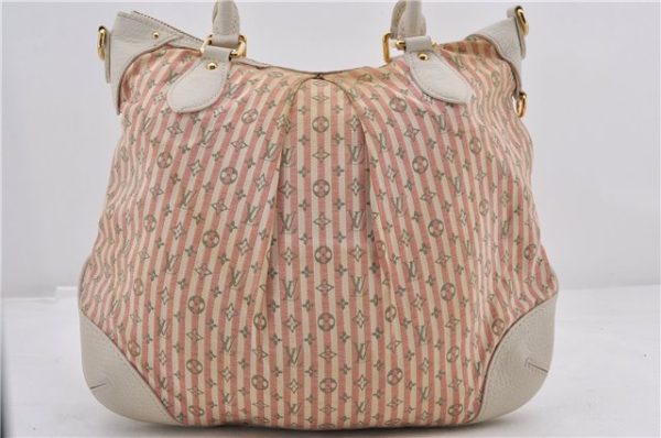 Auth Louis Vuitton Monogram Mini Lin Croisette Marina PM Hand Bag Pink LV 0444E Online now