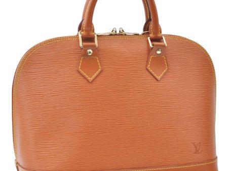 Authentic Louis Vuitton Epi Alma PM Hand Bag Brown M52148 LV 6867E Online