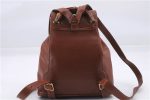 Authentic GUCCI Vintage Bamboo Backpack Leather Brown 9325D Sale