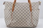 Authentic Louis Vuitton Damier Azur Totally MM Tote Bag N51262 LV 6899E Discount