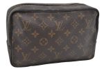 Auth Louis Vuitton Monogram Trousse Toilette 23 Clutch Hand Bag M47524 LV 0411E Cheap