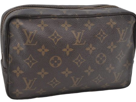 Auth Louis Vuitton Monogram Trousse Toilette 23 Clutch Hand Bag M47524 LV 0411E Cheap