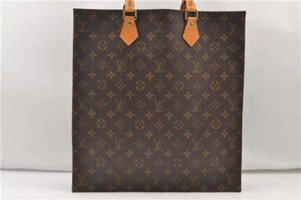 Authentic Louis Vuitton Monogram Sac Plat Hand Tote Bag M51140 LV 5420E Cheap