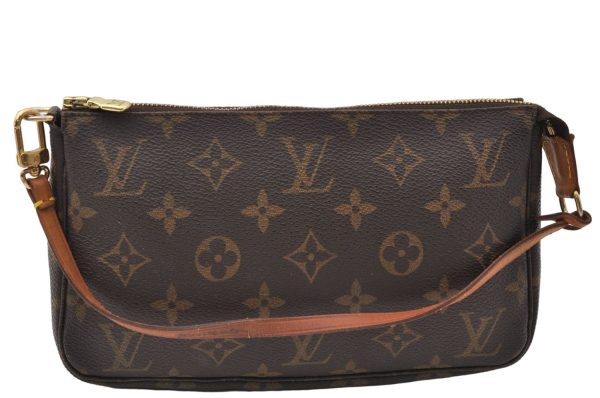 Authentic Louis Vuitton Monogram Pochette Accessoires Pouch M51980 LV 5963E Hot on Sale