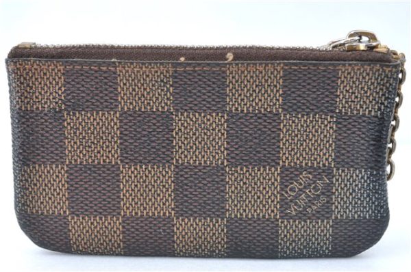 Authentic Louis Vuitton Damier Pochette Cles Coin Case Purse N62658 LV J0739 on Sale