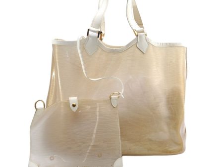 Auth Louis Vuitton Epi Plage Lagoon Bay Tote Bag M92471 Clear Beige White 0122E Discount