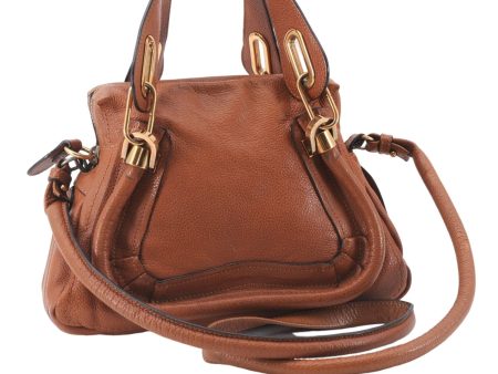 Authentic Chloe Paraty Small 2Way Shoulder Hand Bag Purse Leather Brown 4928E Online