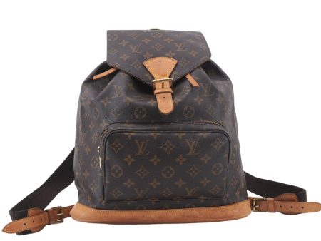 Authentic Louis Vuitton Monogram Montsouris GM Backpack M51135 LV 1367E Online