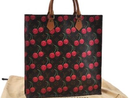 Authentic Louis Vuitton Monogram Cherry Sac Plat Tote Hand Bag M95010 LV J5646 For Discount