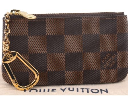 Authentic Louis Vuitton Damier Pochette Cles Coin Purse Case N62658 LV 0077F For Cheap