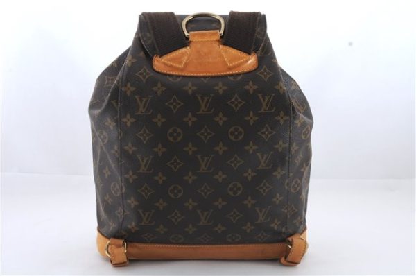 Authentic Louis Vuitton Monogram Montsouris GM Backpack M51135 LV 8858C Sale