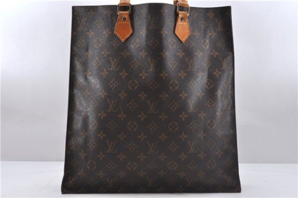 Authentic Louis Vuitton Monogram Sac Plat Hand Bag M51140 LV 4638D Online Sale