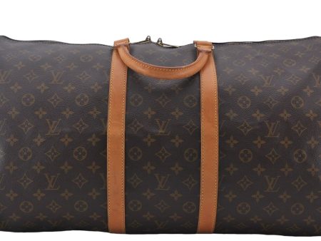 Authentic Louis Vuitton Monogram Keepall 55 Travel Boston Bag M41424 LV 9981D Sale