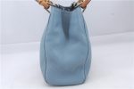 Auth GUCCI Bamboo Shopper Small 2Way Shoulder Hand Bag Leather 386032 Blue 4770D Online Sale