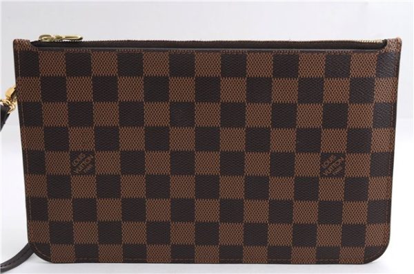 Authentic Louis Vuitton Damier Neverfull Pouch Purse Clutch Bag LV 5456E Online