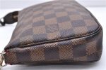 Authentic Louis Vuitton Damier Pochette Accessoires Pouch Purse N51985 LV 0092E Online Sale