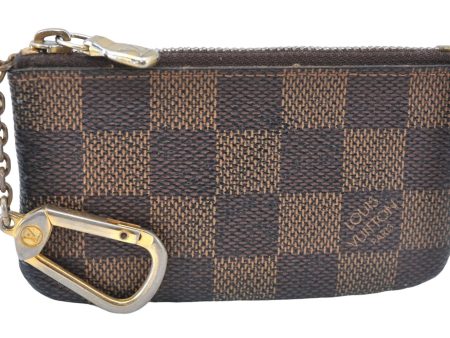 Authentic Louis Vuitton Damier Pochette Cles Coin Case Purse N62658 LV J0739 on Sale