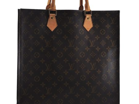 Authentic Louis Vuitton Monogram Sac Plat Hand Bag M51140 LV 5438E Hot on Sale