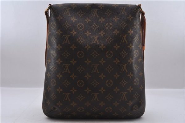 Authentic Louis Vuitton Monogram Musette Shoulder Cross Body Bag M51256 LV 5603E For Sale