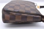 Authentic Louis Vuitton Damier Pochette Accessoires Pouch Purse N51985 LV 0092E Online Sale