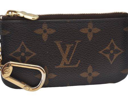 Authentic Louis Vuitton Monogram Pochette Cles Coin Case M62650 LV G7030 Online now