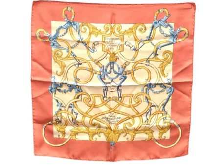 Auth HERMES Petit Carre 40 Scarf Handkerchief  L INSTRVCTION  Silk Red 8616D Online now