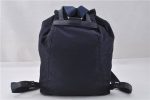 Authentic PRADA Vintage Nylon Tessuto Leather Backpack Navy 1933F Online Hot Sale