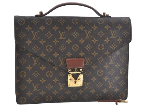 Auth Louis Vuitton Monogram Porte Documents Bandouliere M53338 Briefcase 5878C For Discount