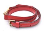 Authentic Louis Vuitton Leather Shoulder Strap Red 40.2-47.2  LV 1966F Cheap