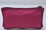 Authentic PRADA Nylon Leather Pouch Purse Pink 6914D Online