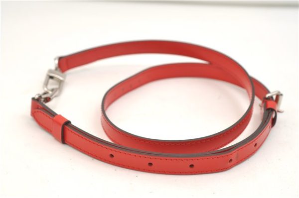 Authentic Louis Vuitton Leather Shoulder Strap Red 40.6-47.2  LV 5457E Online Sale