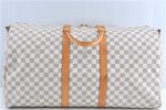 Auth Louis Vuitton Damier Azur Keepall Bandouliere 55 Boston Bag N41429 LV J0485 For Discount