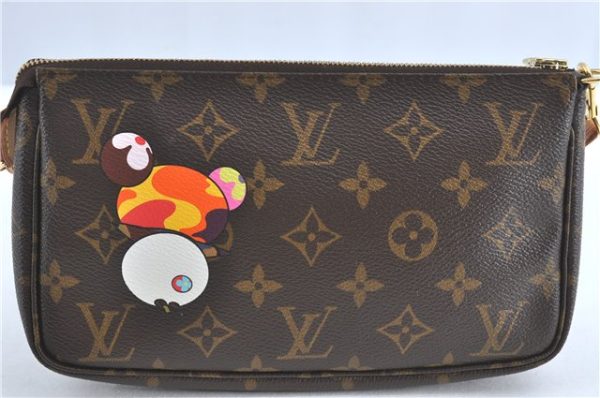 Auth Louis Vuitton Monogram Panda Pochette Accessoires Pouch M51981 LV J0810 Fashion