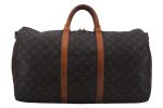 Auth Louis Vuitton Monogram Keepall Bandouliere 50 Boston Bag M41416 LV 7429D Online Hot Sale