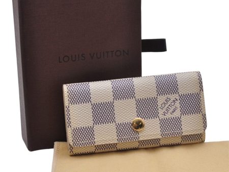 Authentic Louis Vuitton Damier Azur Multicles 4 Key Case Holder N60020 Box 6237E Online Hot Sale